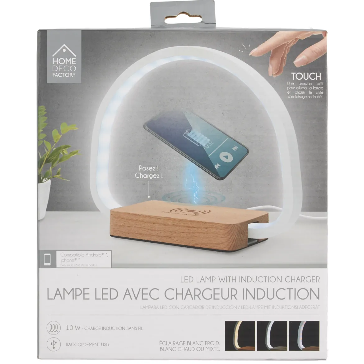 LAMPE LED CHARGEUR INDUCTION