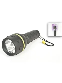 LAMPE TORCHE 3 LEDS CAOUTCHOUC