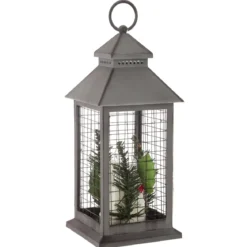 LANTERNE GRILLAGE 3 BOUGIES LEDS