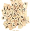 LETTRES CARREES BOIS ALPHABET INTELLIGENT X120 PIECES