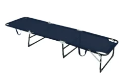 LIT DE CAMPING ZARIA BLEU FONCE TEXALINE ACIER