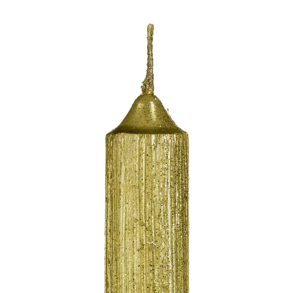 LOT 4 BOUGIES BATONS PAILLETEES OU TWIST 48G OR