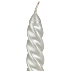 LOT 4 BOUGIES BATONS PAILLETEES OU TWIST 48G BLANC