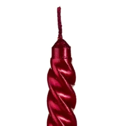 LOT 4 BOUGIES BATONS PAILLETEES OU TWIST 48G ROUGE