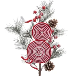 LOT 2 BRANCHES COMPOSITION SPIRALE 75CM