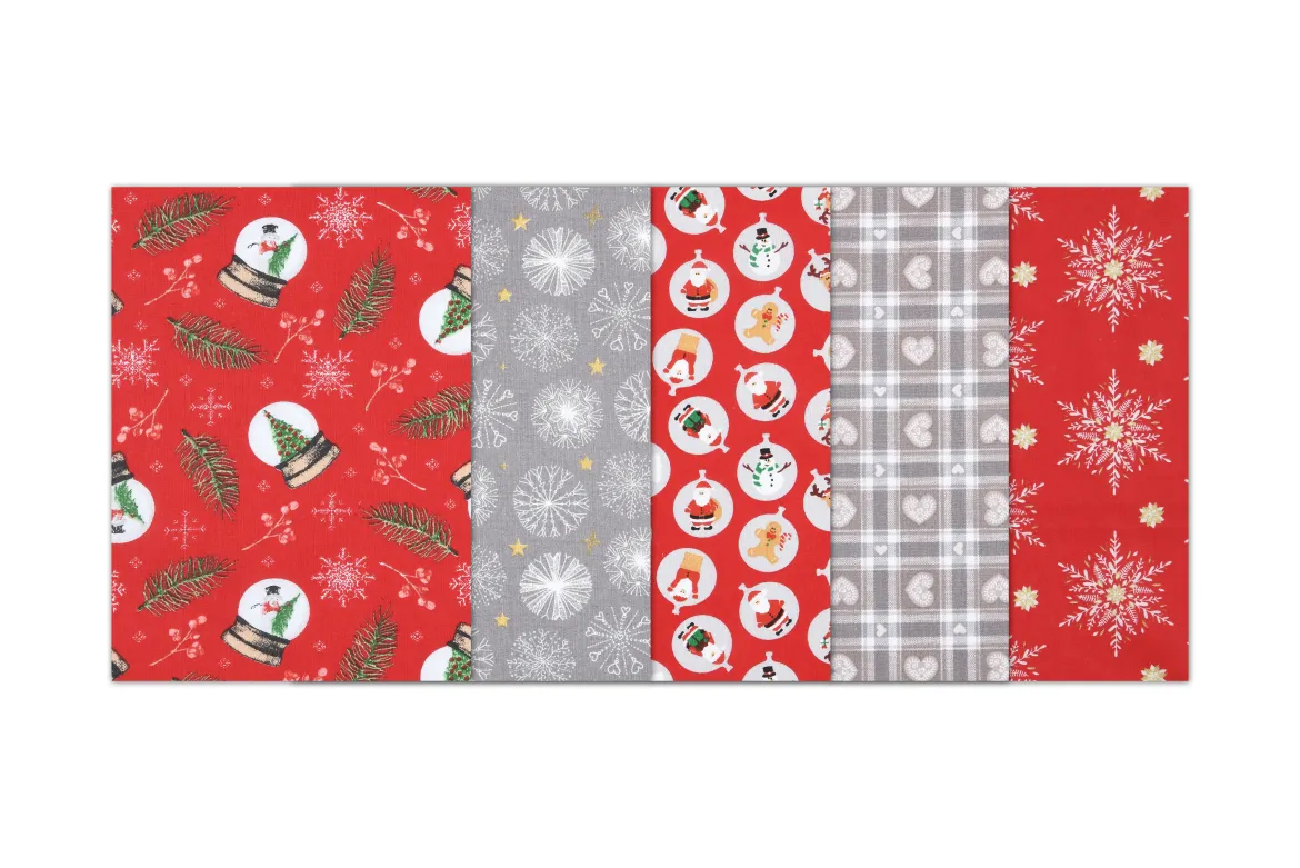 LOT DE 5 COUPONS 45X55 CM NOEL