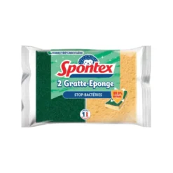 LOT 2 GRATTES EPONGES STOP BACTERIES SPONTEX