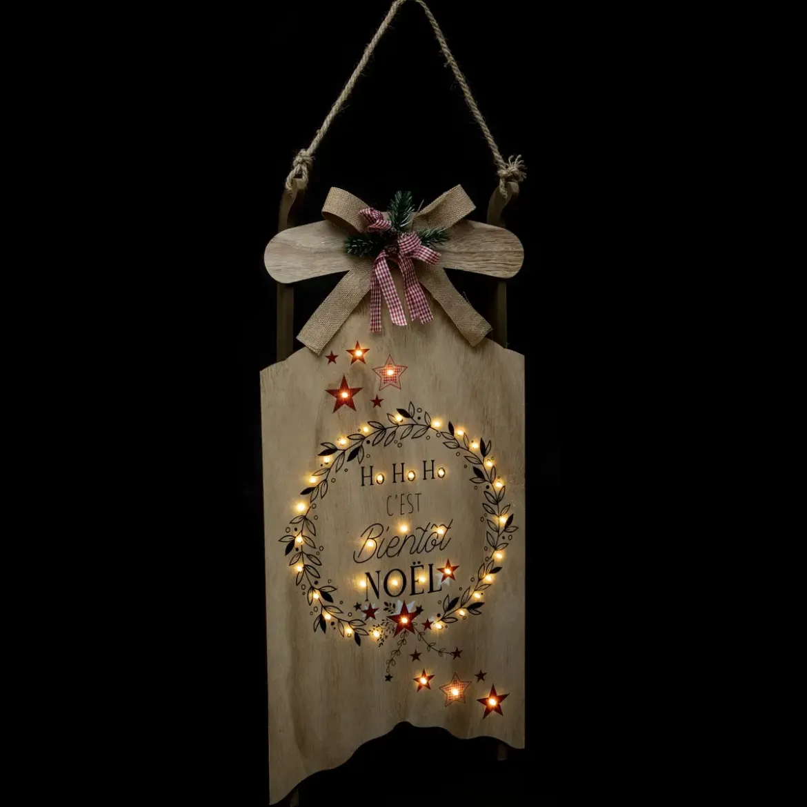 LUGE NOEL 40LEDS A PILES H.70CM