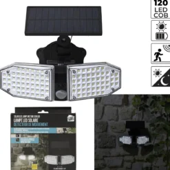 LUMINAIRE SOLAIRE 100LEDS COB ORIENTABLE