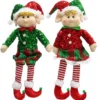 LUTIN ASSIS SEQUIN VERT ROUGE H.63CM