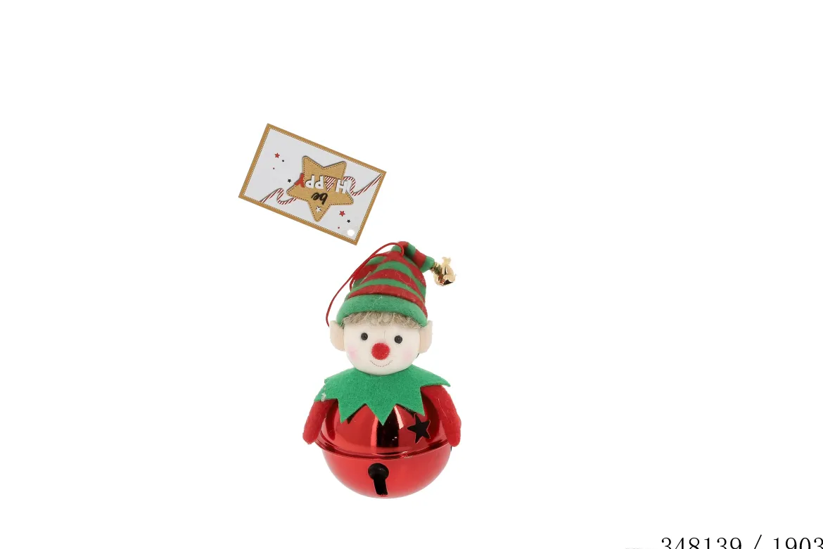 LUTIN GRELOT A SUSPENDRE 6X6X12CM