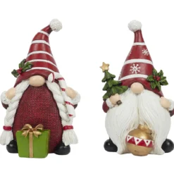 LUTIN NOEL CADEAU ET GRELOT H.20CM