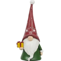 LUTIN NOEL CADEAU ET GRELOT H.31CM