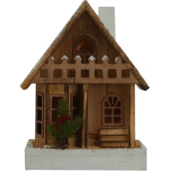 MAISON BOIS ENNEIGE LED H.30CM