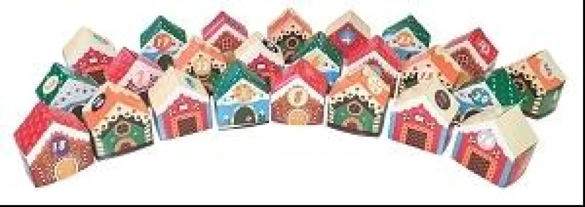 MAISONS DE L AVENT A ASSEMBLER 7.5X8X5.5CM 24 PIECES