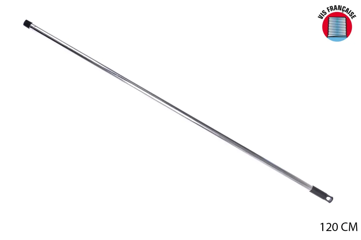 MANCHE METAL CHROME 120CM VIS FRANCAISE
