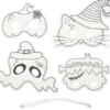 MASQUES HALLOWEEN THEME 2 DE 20 A 25CM X4 PIECES