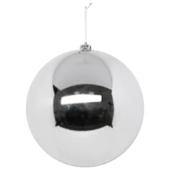 MAXI BOULE DE NOEL ARGENT 25CM