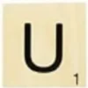 MAXI LETTRE DECO U. EN BOIS. 10 X 10 CM