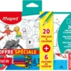20 MINI JEUX A COLORIER AVEC 6 CRAYONS DE COULEUR
