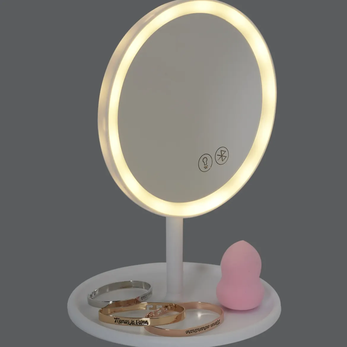 MIROIR LED LUMINEUX ENCEINTE CONNECTEE