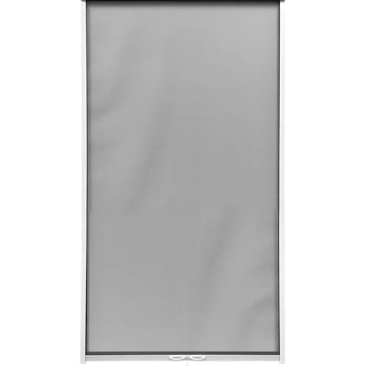 MOUSTIQUAIRE ALUMINIUM 125X230CM BLANC TOILE GRISE