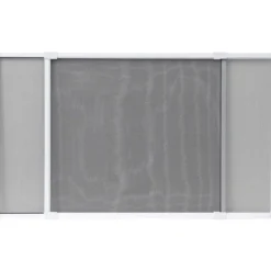MOUSTIQUAIRE CADRE EXTENSIBLE 100X70CM BLANC TOILE GRISE