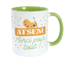 MUG VERT ATSEM MERCI