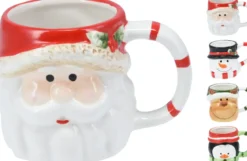 MUG PERSONNAGES NOEL D.8.5CM