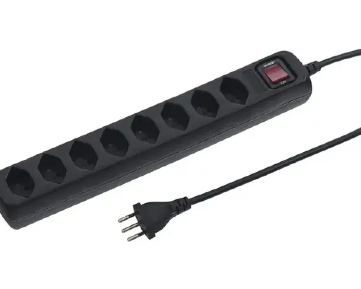 MULTIPRISE POWER EASY 8XT13 1.5M INTERUPTEURR SW NOIR