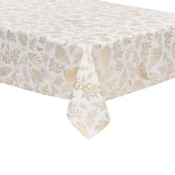 NAPPE ANTI TACHE BLANC OR 140X240CM