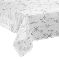 NAPPE CANEVA ETOILE BLANC 140X240CM