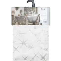 NAPPE CANEVAS ETOILE BLANC 140X360CM