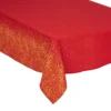 NAPPE IMPRIME LEOPARD ROUGE 140X240CM