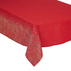 NAPPE IMPRIME LEOPARD ROUGE 140X240CM