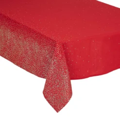 NAPPE IMPRIME LEOPARD ROUGE 140X360CM