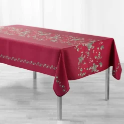 NAPPE RECTANGLE 150X300CM IMPRIME ISADORA ROUGE