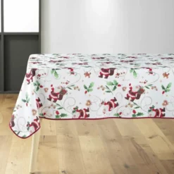 NAPPE RECTANGLE 150X300CM POLYESTER IMPRIME PERE NOEL