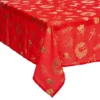 NAPPE ROUGE IMPRIME OR 140X240CM