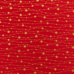 NAPPE VELOURS MOTIF ETOILES ROUGE 140X240CM