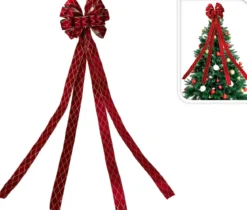 NOEUD ARBRE 130X33CM ROUGE