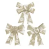 NOEUD COULEUR LIN 10X11CM X3 PIECES