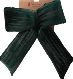 NOEUD VELOURS VERT 30X40CM