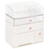 ORGANISEUR BLANC ROSEGOLD SARA D.50X39.5X30.2CM