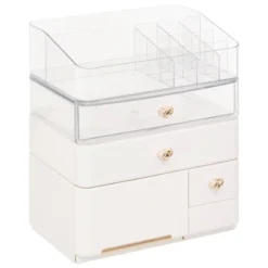 ORGANISEUR BLANC ROSEGOLD SARA D.50X39.5X30.2CM
