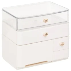 ORGANISEUR BLANC ROSEGOLD SARA D.50X39.5X30.2CM