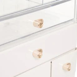ORGANISEUR BLANC ROSEGOLD SARA D.50X39.5X30.2CM