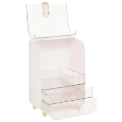 ORGANISEUR BLANC ROSEGOLD SARA D.52.5X39X42.5CM