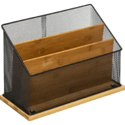 ORGANISEUR BUREAU METAL BAMBOU