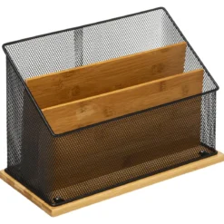 ORGANISEUR BUREAU METAL BAMBOU